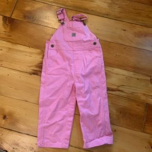 Pink Carhartt Overalls 18m
